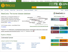 Tablet Screenshot of malacards.org